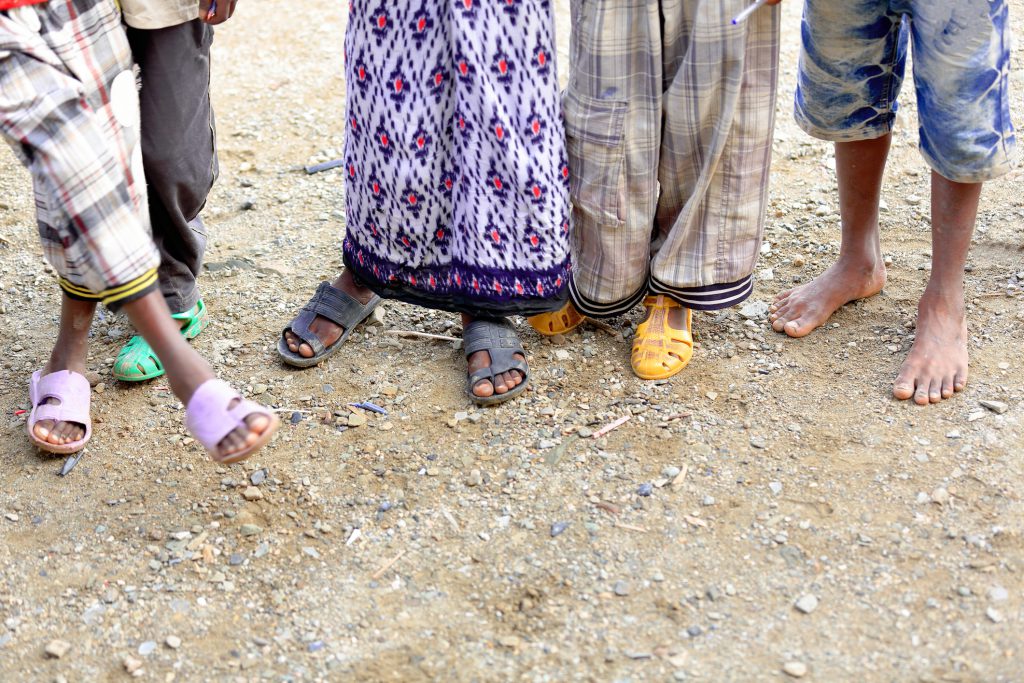Feet in Ethiopia, part of the travel inspiration of Paul Salopek for the Out of Eden Walk. (Image © rweisswald/iStock.)