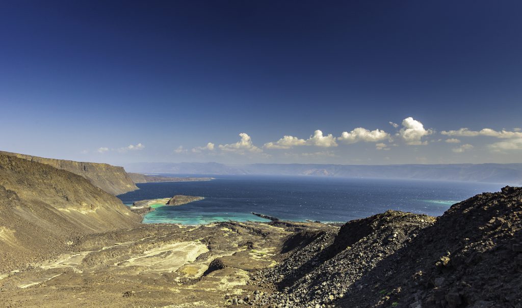 Gulf of Tadjourah view in Djibouti, travel inspiration for Paul Salopek and the Out of Eden Walk. (Image © VUSLimited/iStock.)