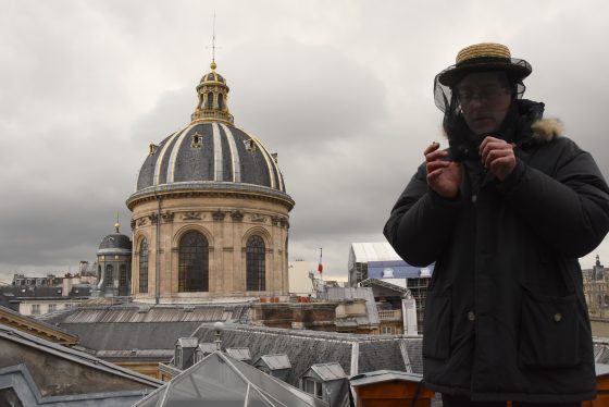 Audric de Campeau at the Institut de France, discovering nature via urban beekeeping and the production of Paris honey. (Image © Meredith Mullins.)