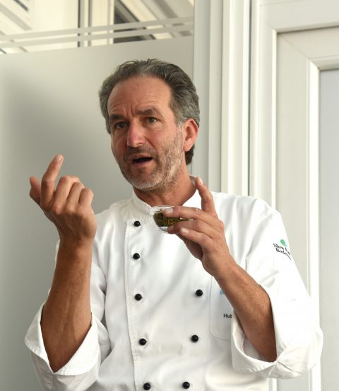 Chef Hubert Hoholer of Buchinger-Wilhelmi Clinic in Germany, a chef sharing healthy recipes for a cultural encounter with healthy eating. (Image © Meredith Mullins.)