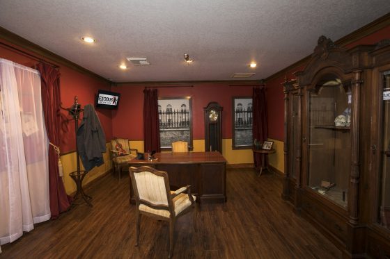 Sherlock Holmes study at the Exodus Escape Room in Monterey, California, one of the escape rooms around the world, where cultural encounters and life lessons abound. (Image © Richard Green.)