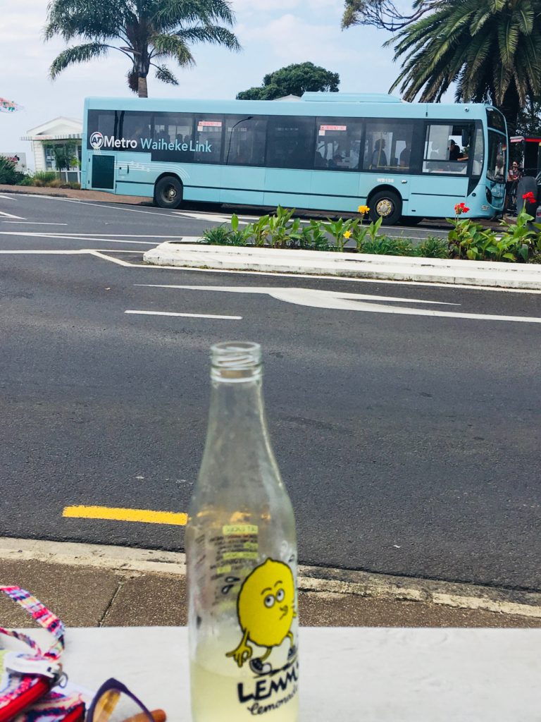 A street scene on Waikehe Island suggests the pleasure of savoring summer. (Image @ Joyce McGreevy)
