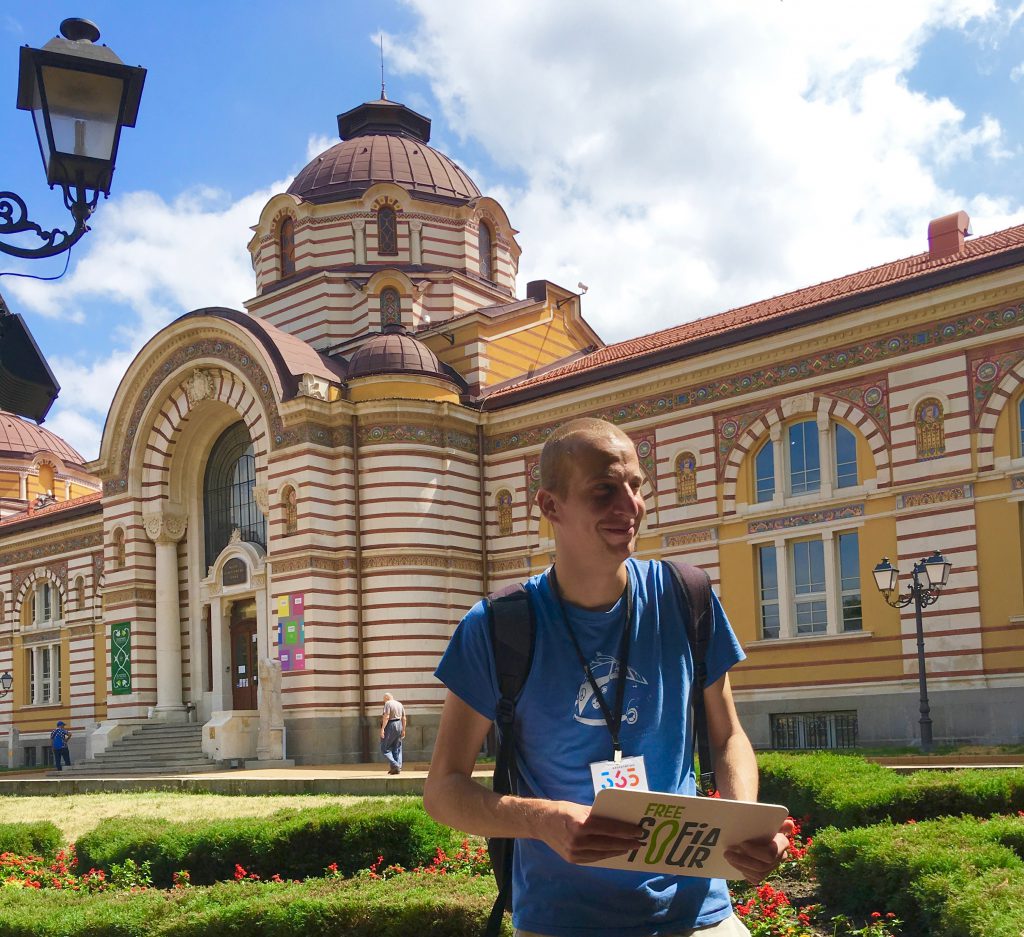 Martin Zashev, a guide for Free Sofia Tour shares a wealth of knowledge with all who visit Sofia, Bulgaria. Image © Joyce McGreevy