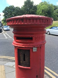  A 19th century red postal pillar is one of the London details that have become a travel inspiration. (© Joyce McGreevy)
