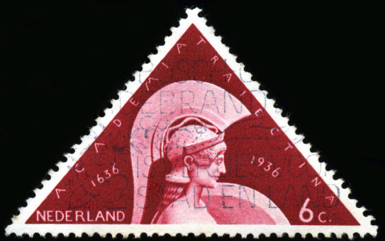 Dutch triangular stamp, showing that postage stamps can reveal the cultural heritage and traditions of a country. (Image © Kaato/iStock.)