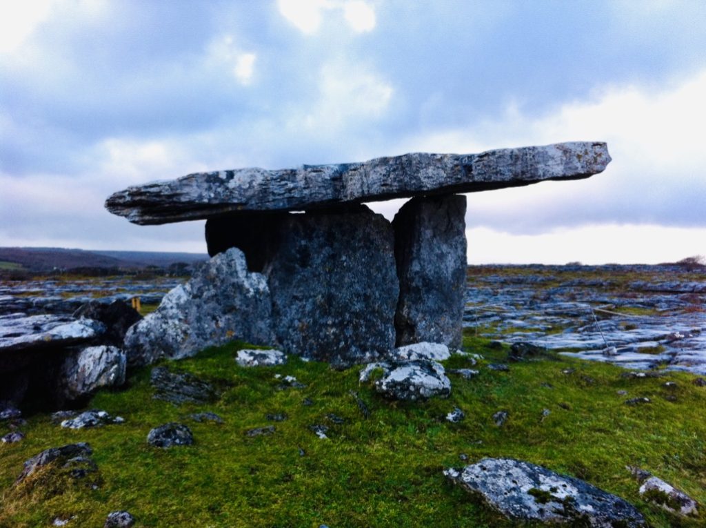 The Poulnabrone stone dolmen is one of 2,000 archeological features in the Burren, a geological wonder in Ireland and one of the most amazing places on Earth. (Image © Eoghan McGreevy-Stafford)