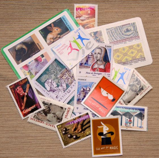 A group of postage stamps, showing that postage stamps can reveal the cultural heritage and traditions of countries. (Image © Meredith Mullins.)