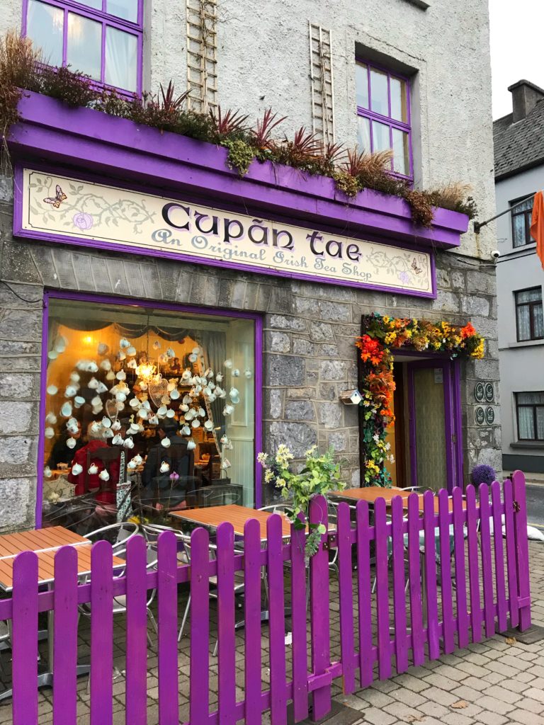 A tea shop in Galway, Ireland reflects the vibrant design that inspires winter wanderlust. (Image © Carolyn McGreevy)