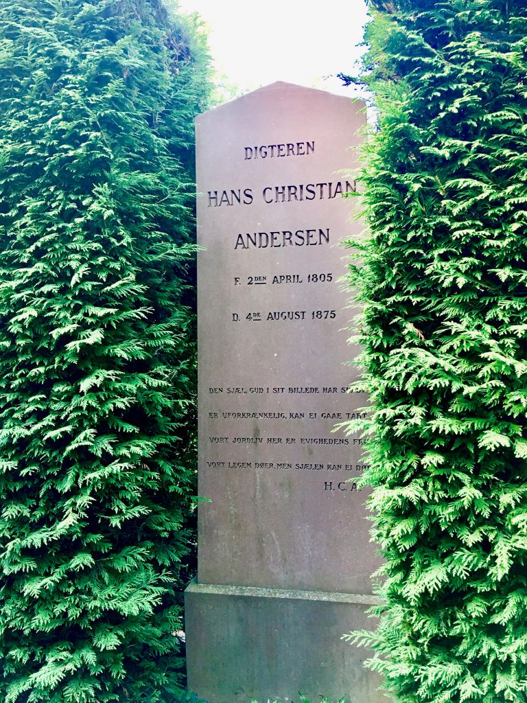 The final resting place of Hans Christian Andersen is a reminder of this author's creative thinking and the uniquely Danish design of his fairytales. (Image © Joyce McGreevy)
