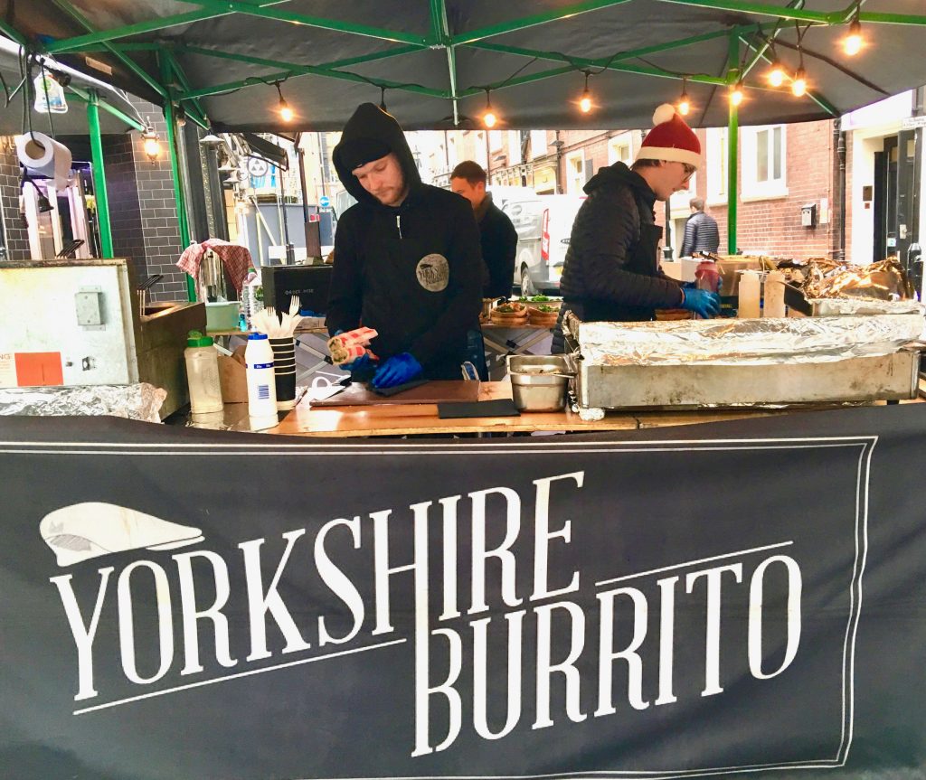 Yorkshire Burritos on Rupert Street, London inspires wanderlust for an English holiday ramble. (Image © Joyce McGreevy)
