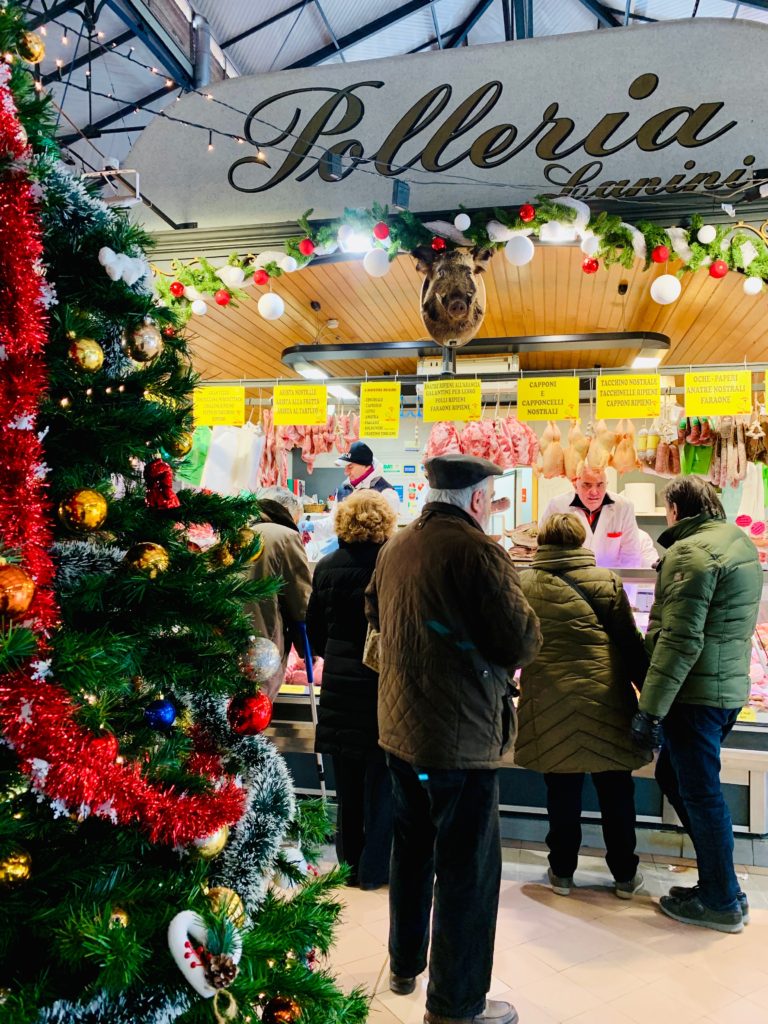 Il Mercato Sant’Ambrogio, Florence, Italy showcases the festive style of Italian cultural traditions during the winter holidays. (Image © Joyce McGreevy)