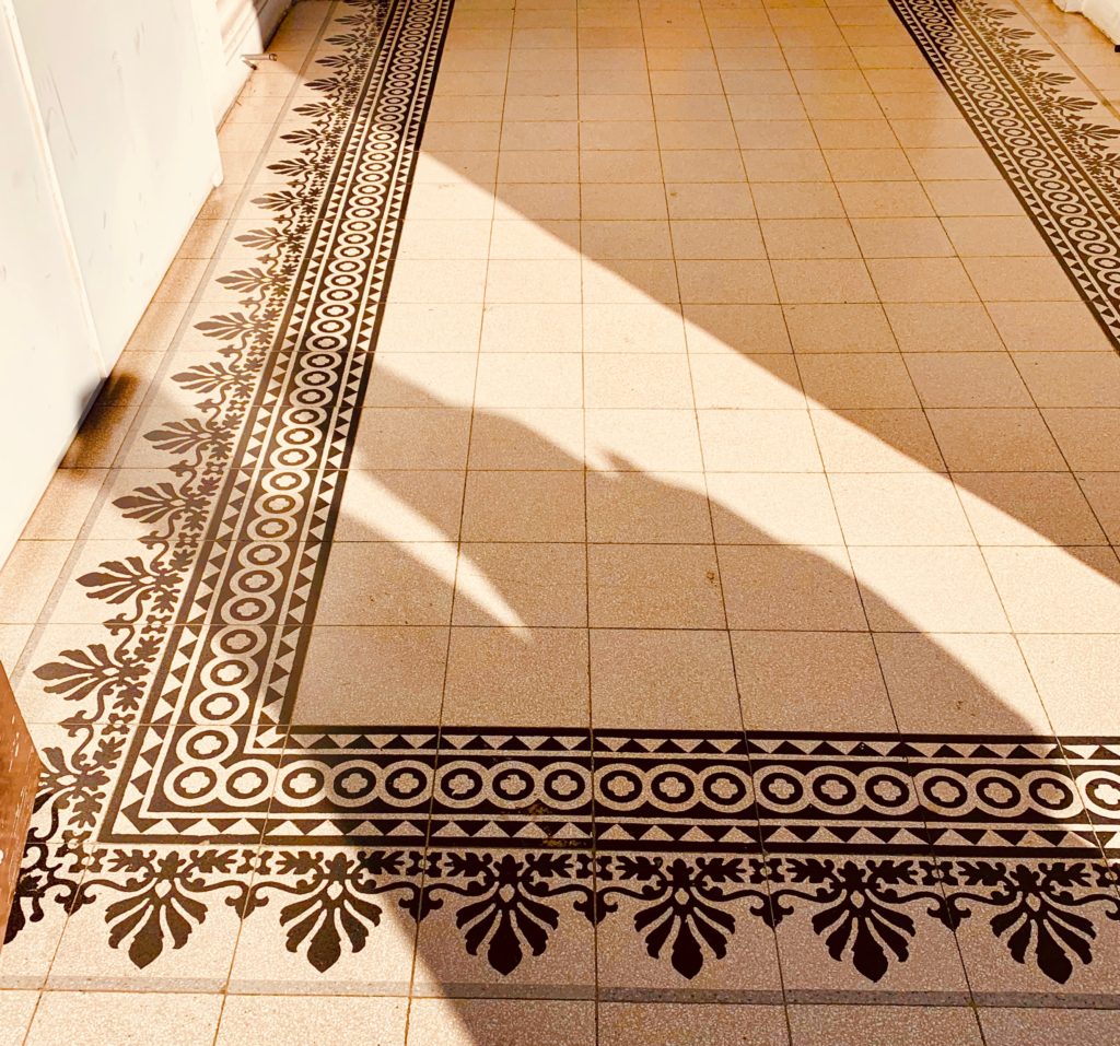 Shadows of passersby across a foyer in Florence, Italy inspire an aha moment about small pleasures and life's little rituals. (Image © Joyce McGreevy)