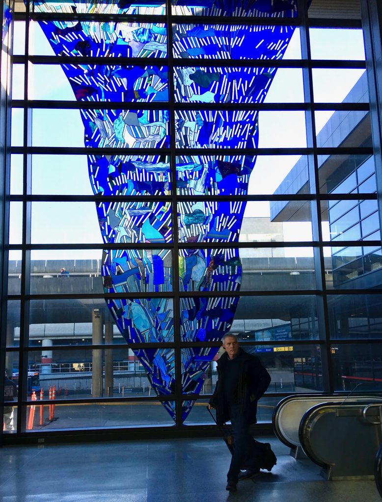 eattle-Tacoma International Airport becomes a source of travel inspiration about traveling light. (Image © Joyce McGreevy)