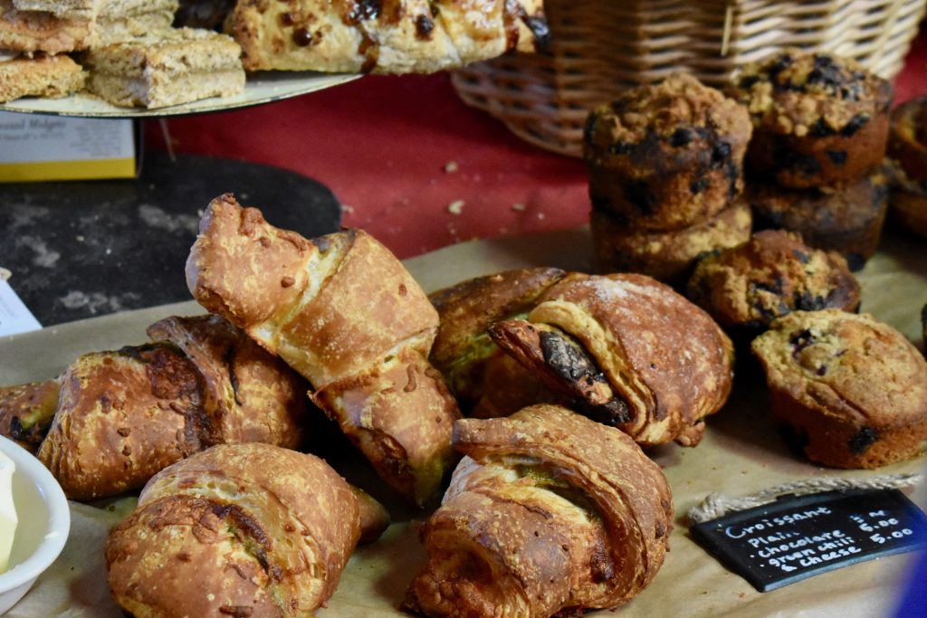 Green chile cheese crossiants at the Farmers' Market show why Santa Fe, New Mexico inspires wanderlust. (Image © Joyce McGreevy)