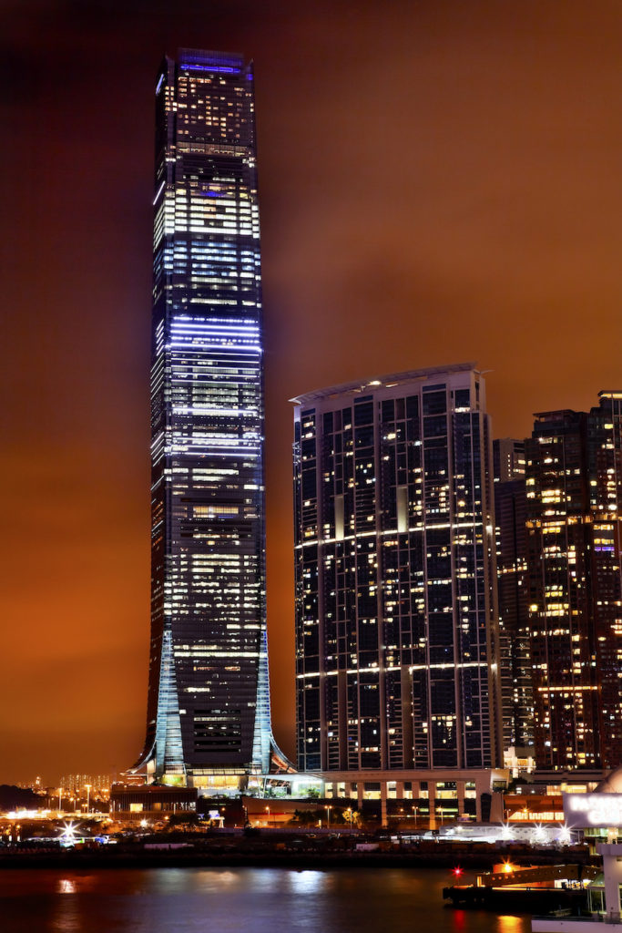 International Commerce Center in Hong Kong , one of the tallest buildings and most amazing places in the world for tower runners who have participated in the Eiffel Tower Vertical. (Image © bpperry/iStock.)