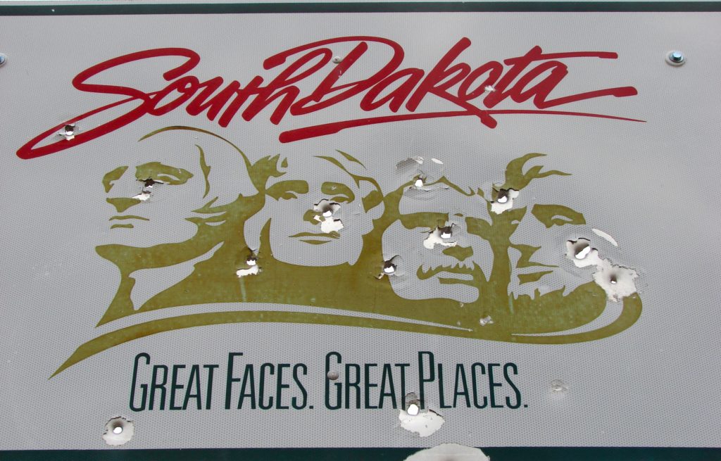 South Dakota state road sign, showing the power of road signs for the art of travel. (Image © DMT.)
