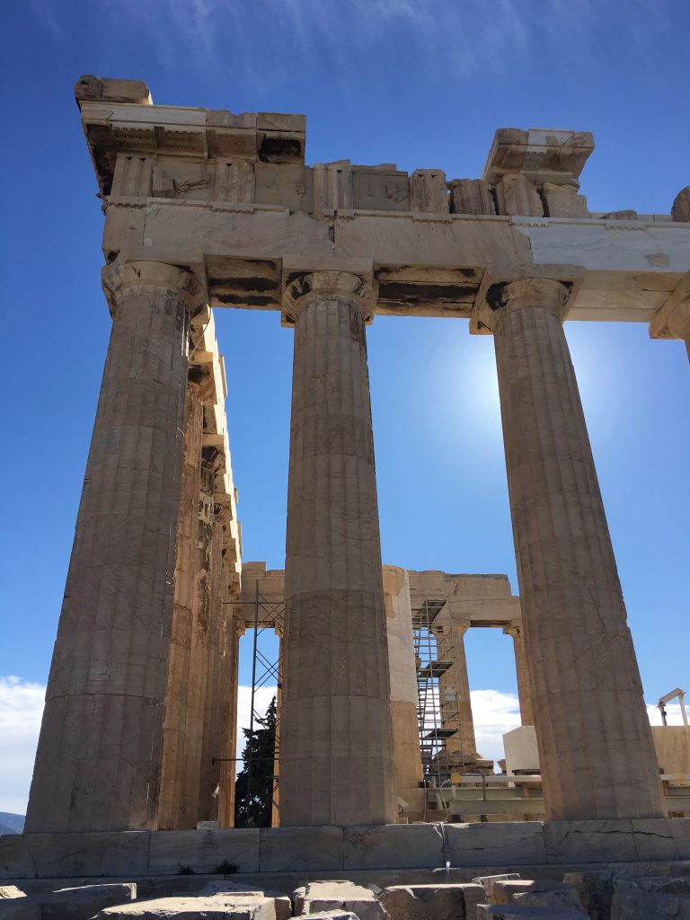 The Acropolis reminds the author that learning a second language, Bulgarian, owes much to Ancient Greece, birthplace of Cyrillic. (Image © Joyce McGreevy)