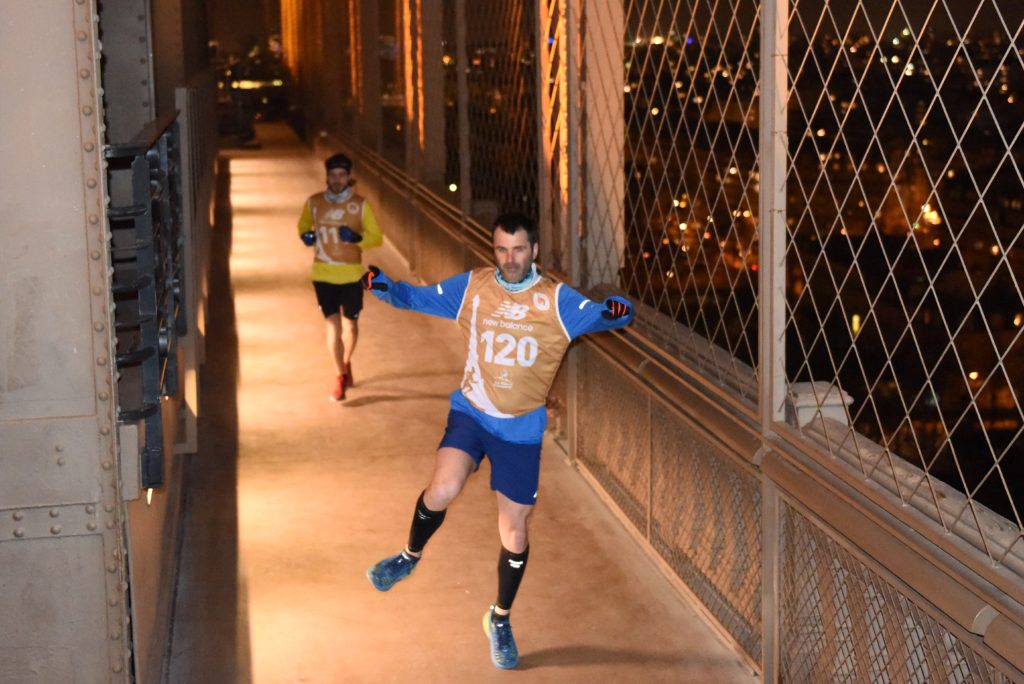 Two runners at the 2019 Eiffel Tower Vertical race at one of the most amazing places on earth. (Image © Meredith Mullins.)