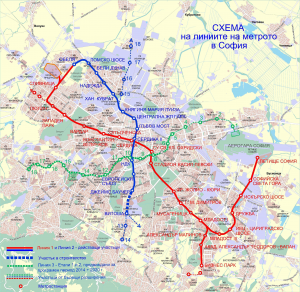 A Bulgarian map helps the author understand that learning a second language will mean learning a second alphabet, Cyrillic. (Image in the public domain.)