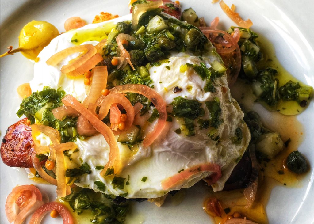Poached eggs from Glebe Gardens, Co. Cork, suggest how Ireland’s culinary renaissance has dispelled stereotypes about Irish cuisine. (Image © Joyce McGreevy)
