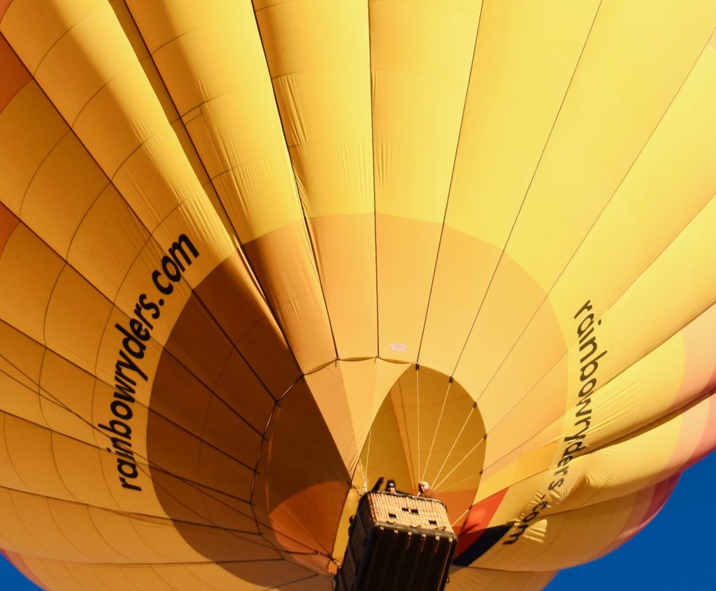 A close-up of hot air balloon in Albuquerque, make awe-inspiring New Mexico one of the best trips in the U.S. Image © Joyce McGreevy