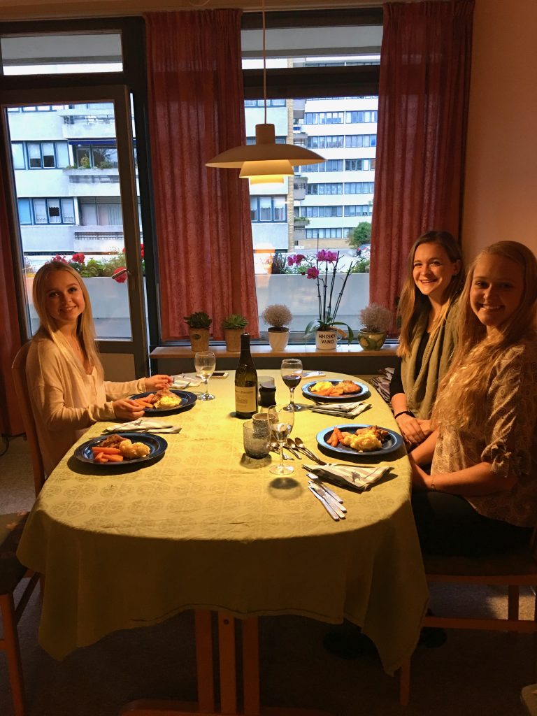 Family and friends gathering for a home-cooked dinner in Copenhagen evoke the domestic pleasures that make an art of travel as a digital nomad. (Image © Joyce McGreevy)