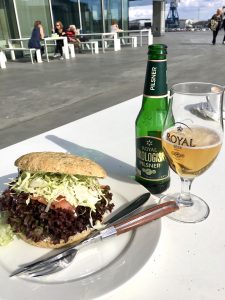A sandwich and beer in Aarhus inspire a writer to dispel cultural stereotypes about Danish cuisine. (Image © Joyce McGreevy)