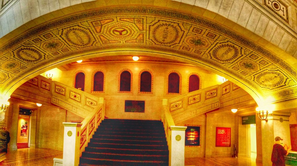 The Chicago Cultural Center interior features surprising little details, prompting the travel tip “slow down and focus” in this Conde Nast Best Big City. (Image © by Joyce McGreevy)