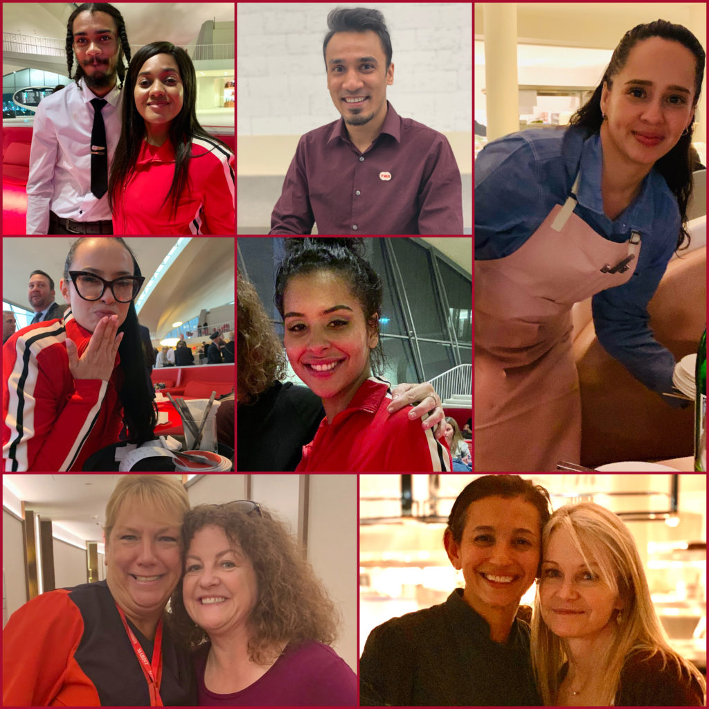 Portraits of TWA Hotel staff, JFK Airport New York, remind sisters attending the Trans World Airlines Reunion that the future will create new memories to celebrate. (Image © Joyce McGreevy)