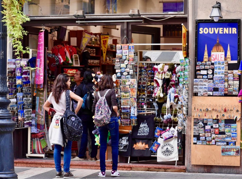 A souvenir store in Budapest, Hungary leads a writer to seek the locus of travel inspiration and other aha moments. (Image © Joyce McGreevy)