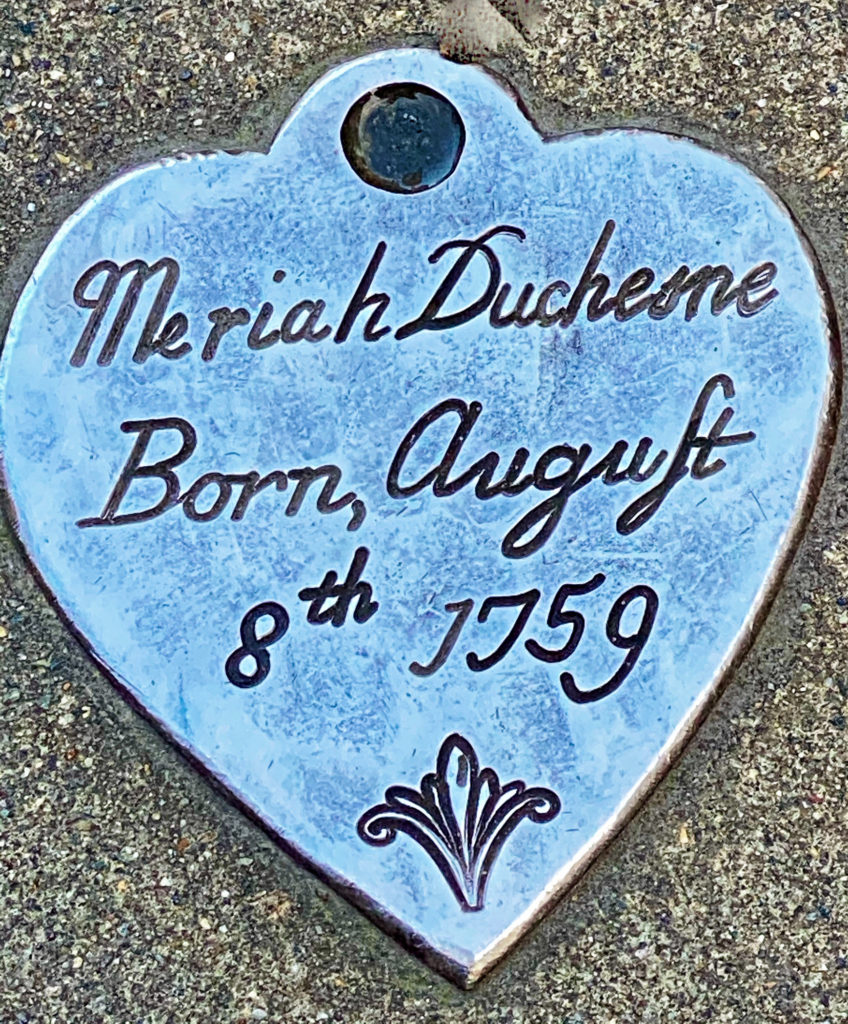 A silver token engraved with a name and birth date and found on a London street becomes an historical marker, prompting the author’s visit to the Foundling Museum. (Image © Joyce McGreevy)