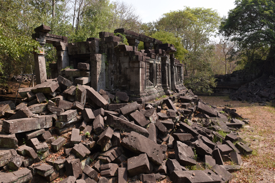 Ruined Beng Mealea Temple in Angkor, Siem Reap, Cambodia, one of the Angkor temples in one of the most amazing places on earth. (Image © Meredith Mullins.)