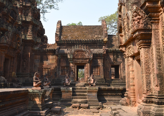 Banteay Srei Temple in Angkor, Siem Reap, Cambodia, one of the Angkor Temples in one of the most amazing places on earth. (Image © Meredith Mullins.)