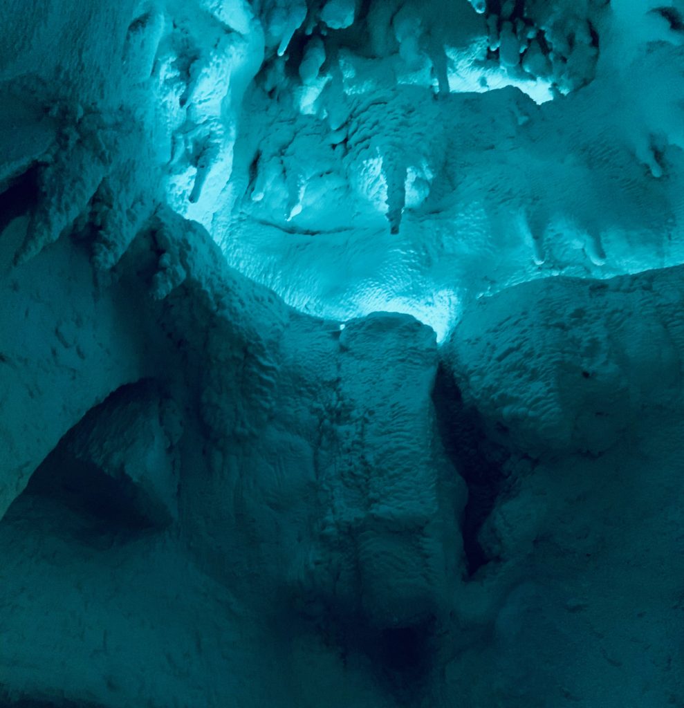 A replica of an ice cave at the International Antarctic Centre, in Christchurch New Zealand shows visitors what it’s like to explore the coolest place on Earth. (Image © Joyce McGreevy)