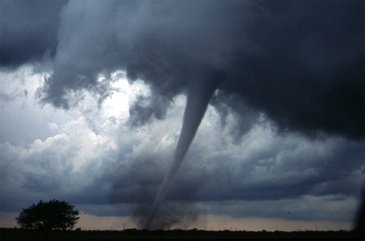 A tornado symbolizes a surprising language lesson—people sometimes invent a word by mistake. (Image by Pxhere)