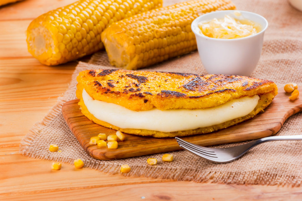 A cachapa, a Venezuelan pancake, is among the easy pancakes around the world made with corn. (Image by nehopelon and iStock)