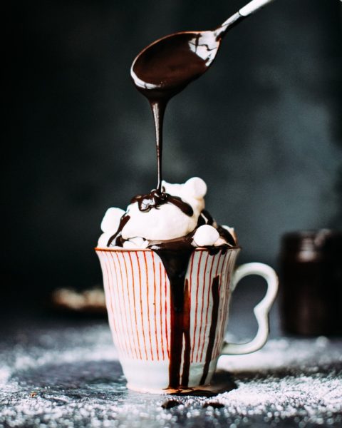 hot chocolate, showing the cultural traditions of National Chocolate-Covered Anything Day. (Image from PxHere.)