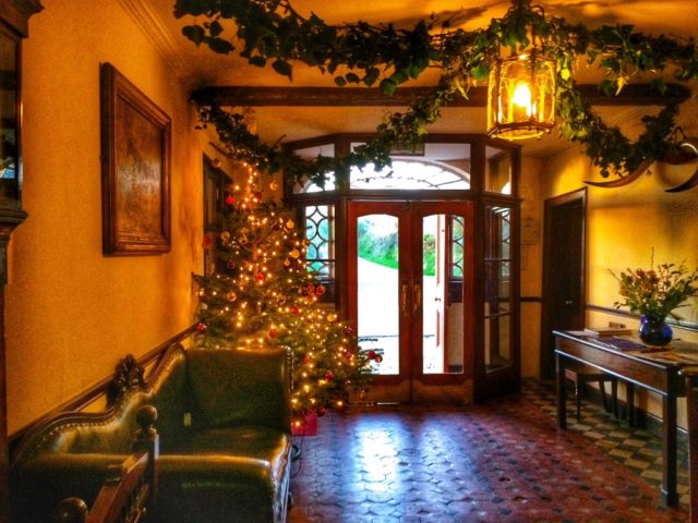 Hunter’s Hotel, Enniskerry in winter evokes memories celebrated with cultural authenticity on St Patrick’s Day in Ireland. (Image © Joyce McGreevy)