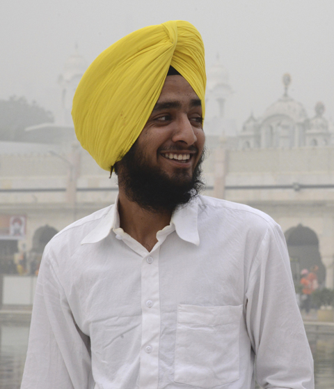 Sikh man, showing the generosity of the Sikh community in sister cities around the world. (Image © Meredith Mullins.)