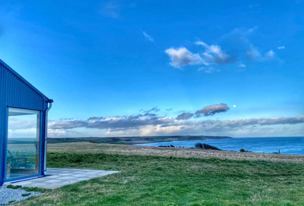 A coastal view from Ballyshane, County Cork, Ireland offers perspective to virtual visitors as people rely on virtual travel to stay connected across the miles during a time of global social distancing and self-isolation. (Image © by Joyce McGreevy)