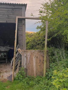 A doorframe beside a shed in rural Ireland offers a different perspective for noticing the awe-inspiring beauty of nature. (Image © Joyce McGreevy)